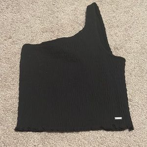 one shoulder ribbed hollister tank top